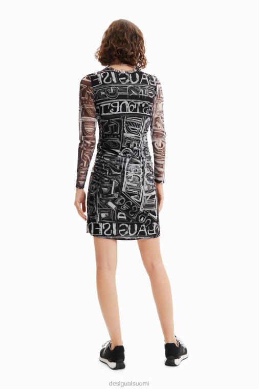 lyhyt kapea tyllimekko Desigual naiset F4V04585 vaatetus