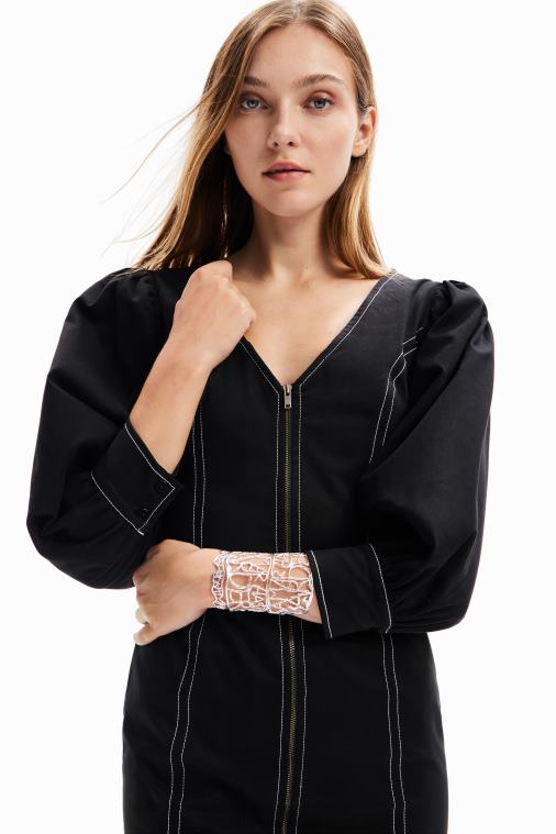 lyhyt kapea vetoketjumekko Desigual naiset F4V04220 vaatetus