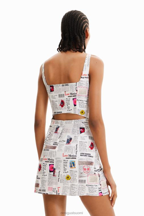 lyhyt nauhallinen sanomalehtimekko Desigual naiset F4V04291 vaatetus
