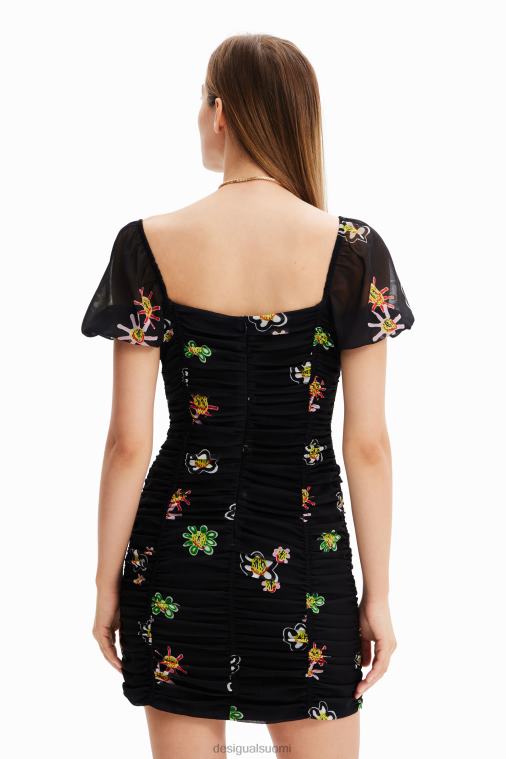 lyhyt rypytetty solmumekko Desigual naiset F4V04428 vaatetus