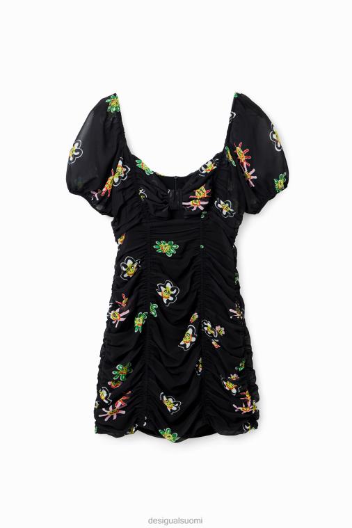 lyhyt rypytetty solmumekko Desigual naiset F4V04428 vaatetus