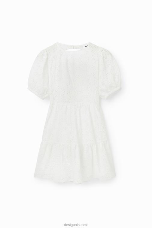 lyhyt sveitsiläinen brodeerattu mekko Desigual naiset F4V04548 vaatetus