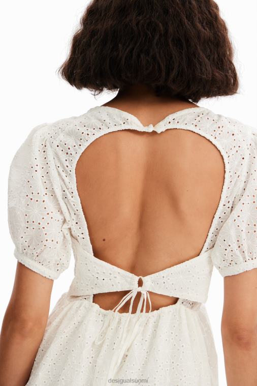 lyhyt sveitsiläinen brodeerattu mekko Desigual naiset F4V04548 vaatetus