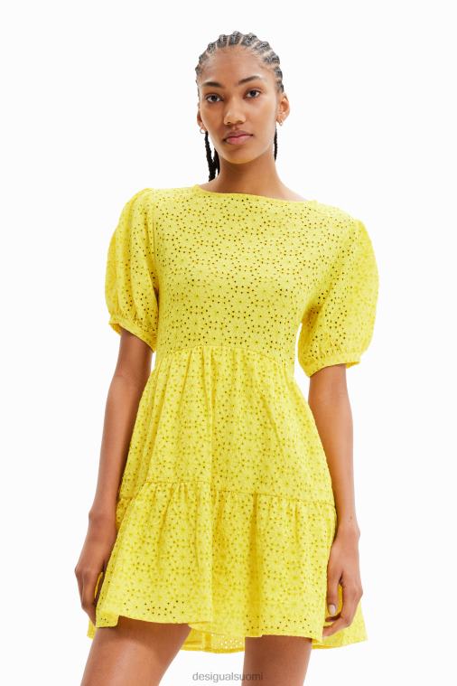 lyhyt sveitsiläinen brodeerattu mekko Desigual naiset F4V04756 vaatetus