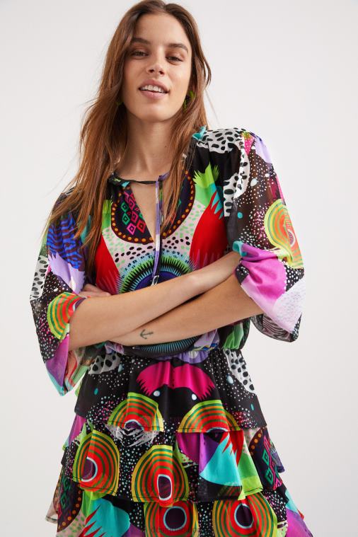 m. Christian Lacroix -kerroksinen mekko Desigual naiset F4V04685 vaatetus