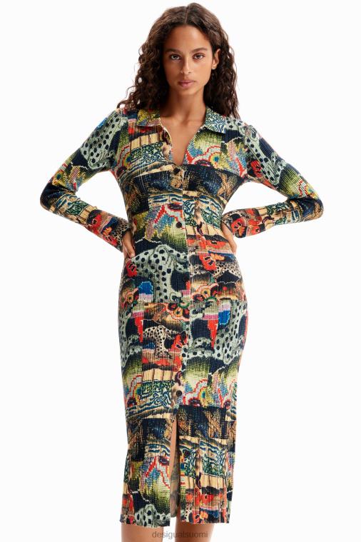 m. christian lacroix kuvakudos midi-mekko Desigual naiset F4V04272 vaatetus