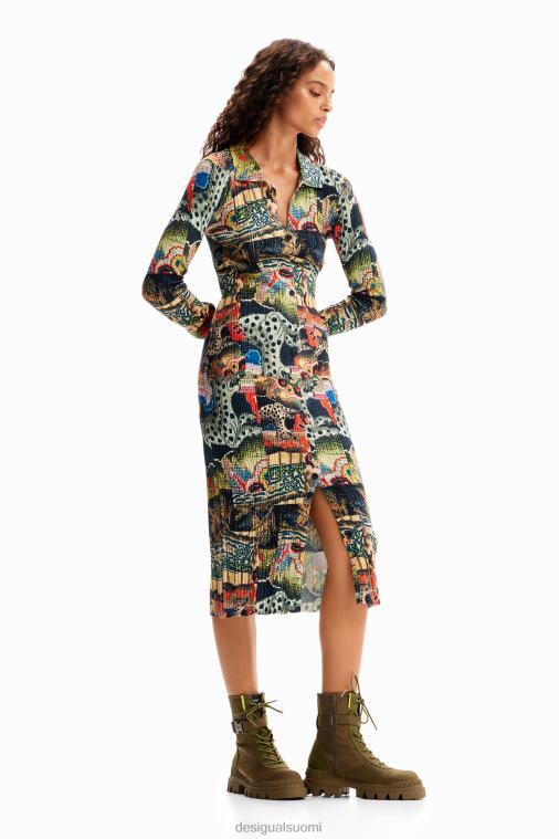 m. christian lacroix kuvakudos midi-mekko Desigual naiset F4V04272 vaatetus