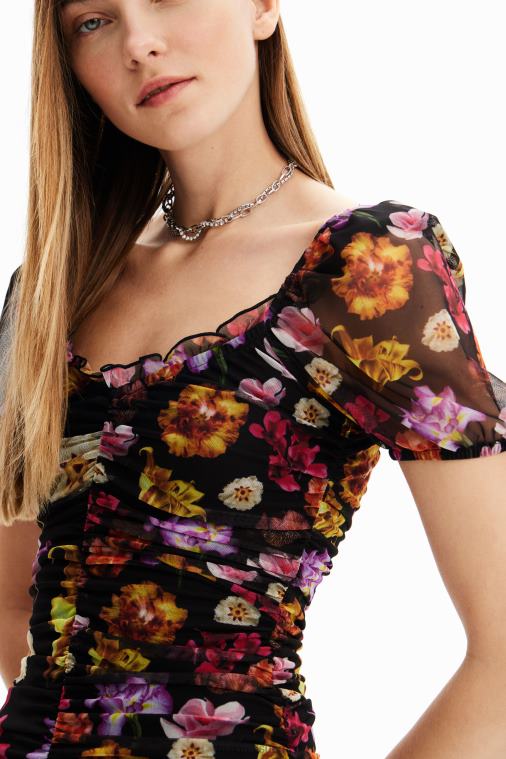 m. christian lacroix lyhyt rypytetty mekko Desigual naiset F4V04625 vaatetus