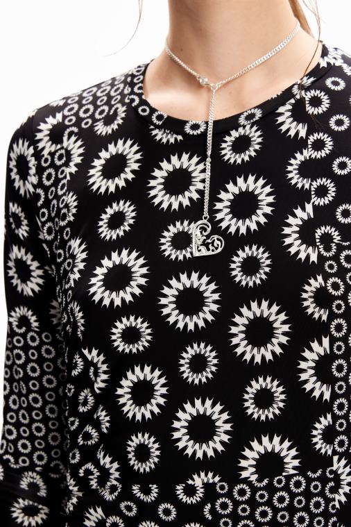 ohut tilkkutäytteinen midi-mekko Desigual naiset F4V04206 vaatetus