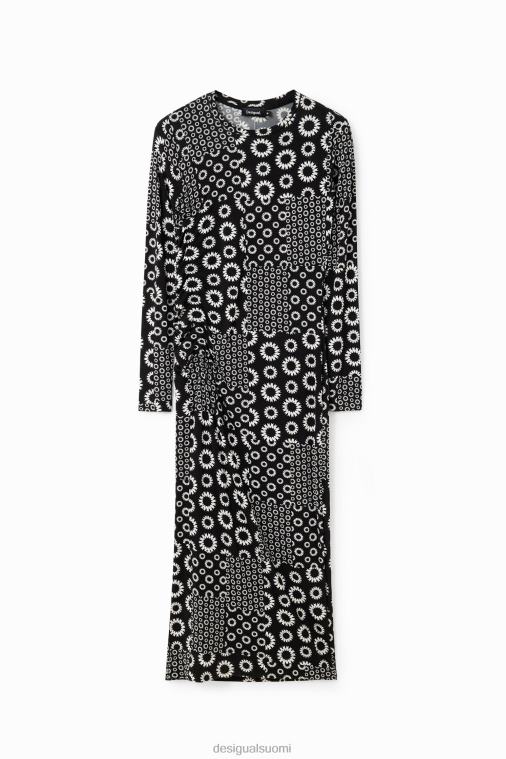 ohut tilkkutäytteinen midi-mekko Desigual naiset F4V04206 vaatetus