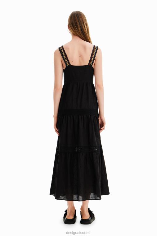 pitkä brodeerattu mekko Desigual naiset F4V04586 vaatetus
