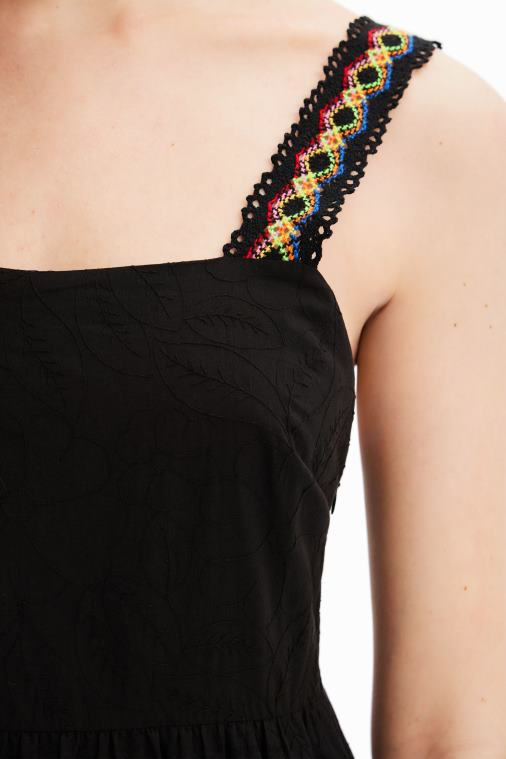 pitkä brodeerattu mekko Desigual naiset F4V04586 vaatetus