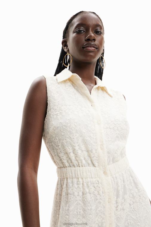 pitkä kirjailtu paitamekko Desigual naiset F4V04691 vaatetus