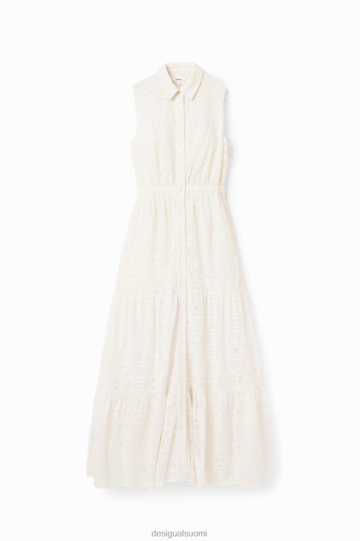 pitkä kirjailtu paitamekko Desigual naiset F4V04691 vaatetus