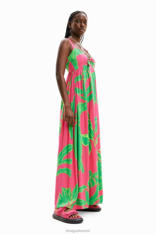 pitkä kultainen pääntie mekko Desigual naiset F4V04397 vaatetus