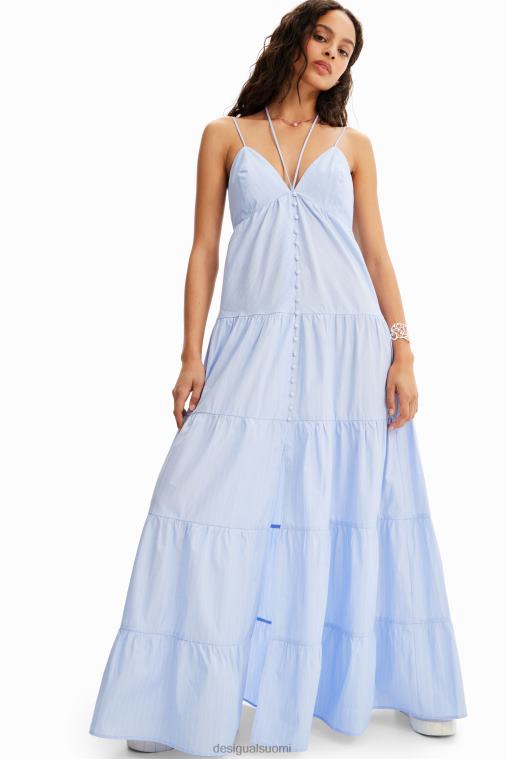 pitkä raidallinen mekko Desigual naiset F4V04467 vaatetus