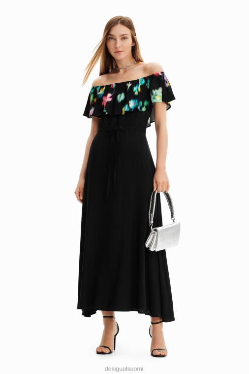 pitkä sumea röyhelömekko Desigual naiset F4V04511 vaatetus