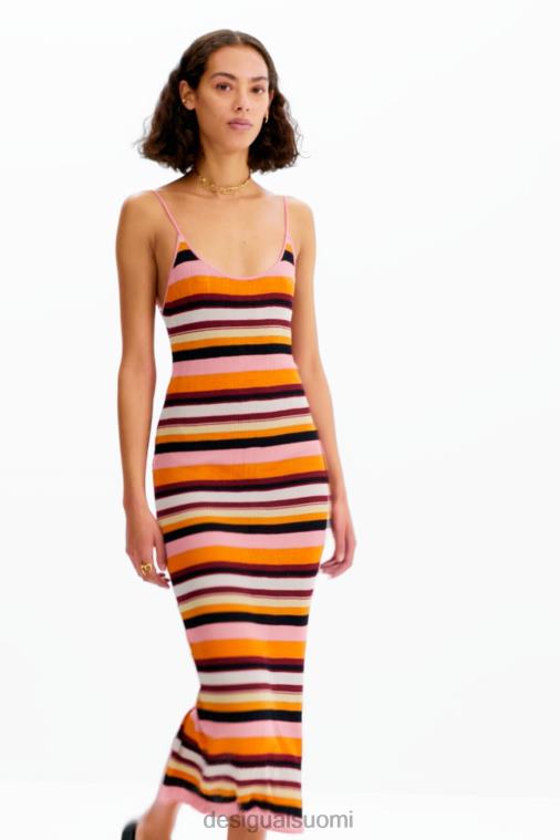 raidallinen resori midi-mekko Desigual naiset F4V04891 vaatetus
