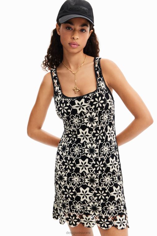 retro virkattu lyhyt mekko Desigual naiset F4V04577 vaatetus