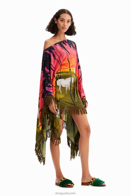 stella jean lyhyt poncho mekko Desigual naiset F4V04333 vaatetus
