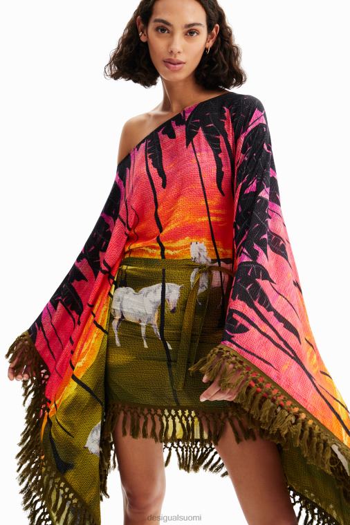 stella jean lyhyt poncho mekko Desigual naiset F4V04333 vaatetus