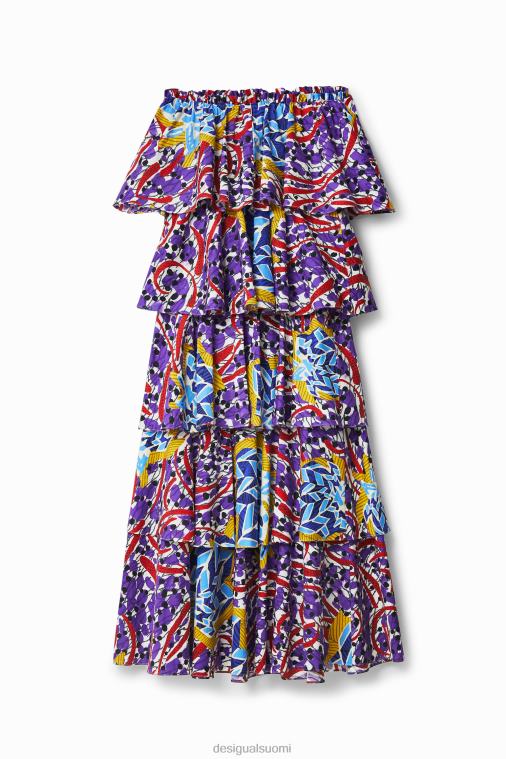 stella jean pitkä röyhelömekko Desigual naiset F4V04778 vaatetus