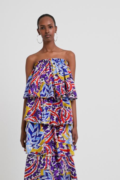 stella jean pitkä röyhelömekko Desigual naiset F4V04778 vaatetus