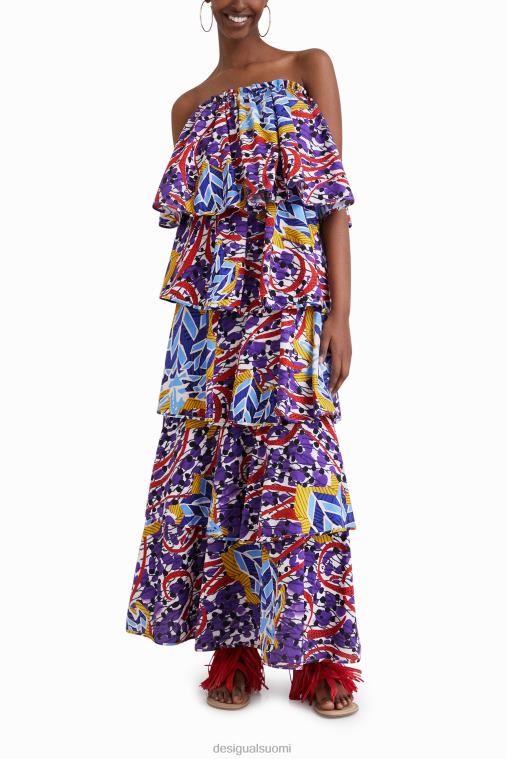 stella jean pitkä röyhelömekko Desigual naiset F4V04778 vaatetus