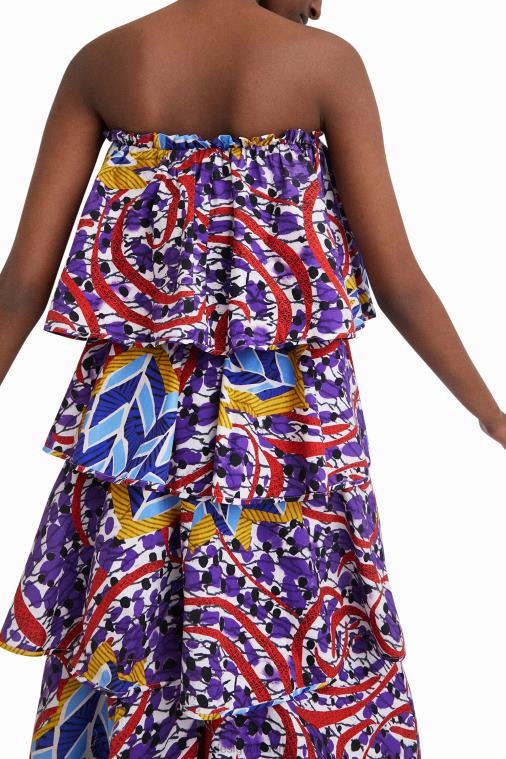 stella jean pitkä röyhelömekko Desigual naiset F4V04778 vaatetus