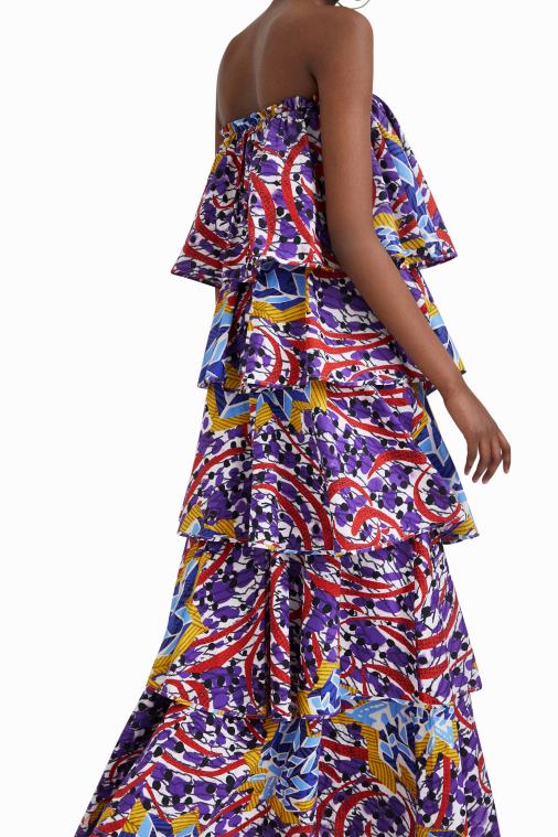 stella jean pitkä röyhelömekko Desigual naiset F4V04778 vaatetus