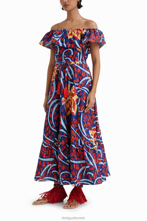 stella jean röyhelöinen midi-mekko Desigual naiset F4V04890 vaatetus