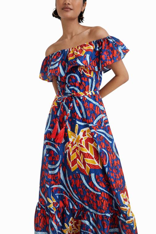 stella jean röyhelöinen midi-mekko Desigual naiset F4V04890 vaatetus