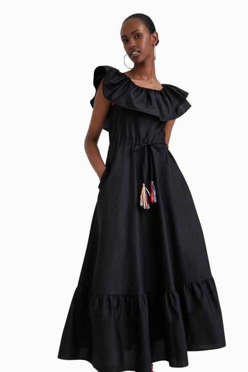 stella jean röyhelöinen midi-mekko Desigual naiset F4V04934 vaatetus