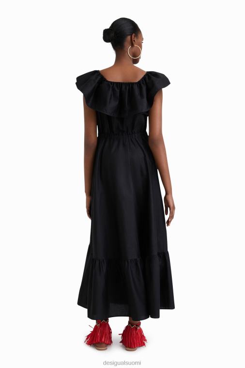 stella jean röyhelöinen midi-mekko Desigual naiset F4V04934 vaatetus