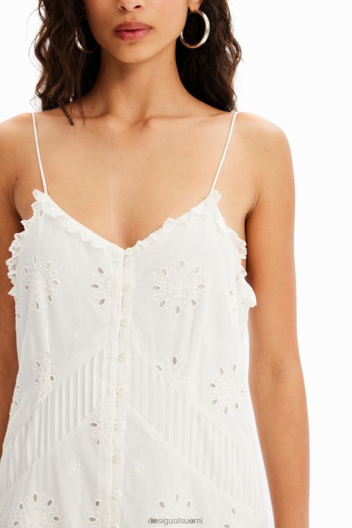 sveitsiläinen brodeerattu midi-mekko Desigual naiset F4V04478 vaatetus