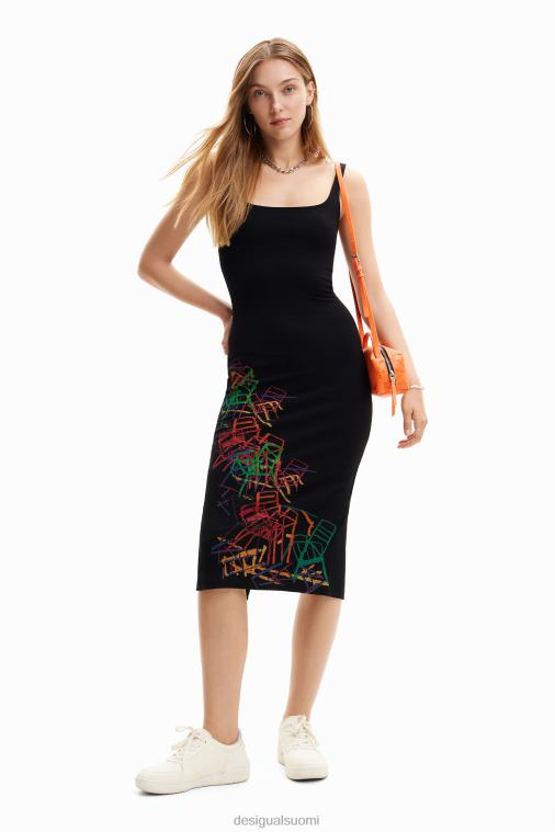 taiteellinen ohut nauhamekko Desigual naiset F4V04321 vaatetus