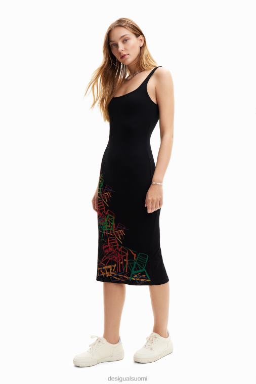 taiteellinen ohut nauhamekko Desigual naiset F4V04321 vaatetus