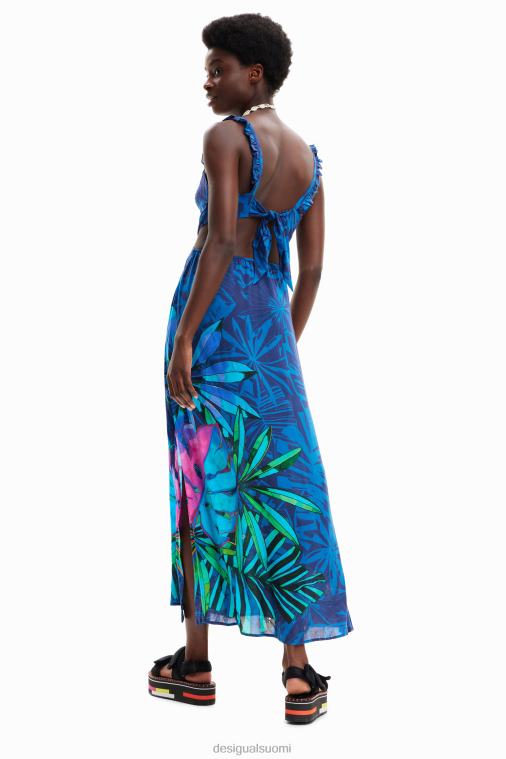 trooppinen röyhelöinen midi-mekko Desigual naiset F4V04856 vaatetus