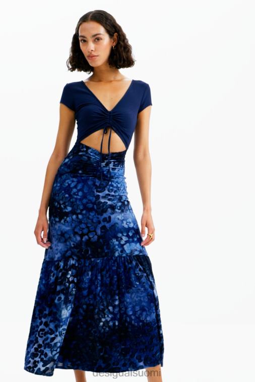 yhdistelmäkuvioitu eläinkuvioinen pitkä mekko Desigual naiset F4V04591 vaatetus