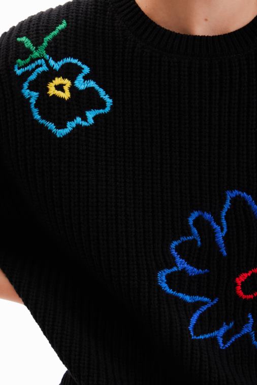 brodeerattu kukkainen villapaita Desigual naiset F4V042 vaatetus