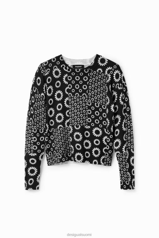 hieno geometrinen tilkkupuuvillapaita Desigual naiset F4V0428 vaatetus