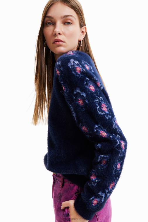 kukkainen turkisefekti villapaita Desigual naiset F4V04350 vaatetus