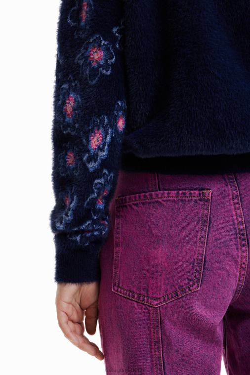 kukkainen turkisefekti villapaita Desigual naiset F4V04350 vaatetus