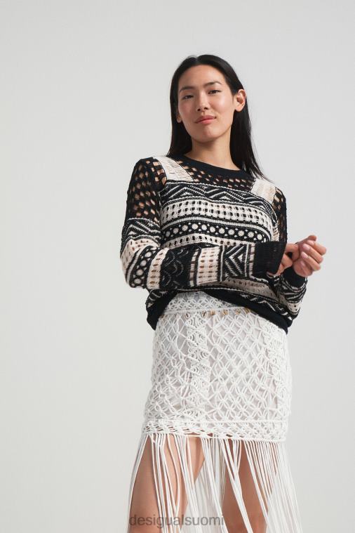 puoliläpinäkyvä virkattu neule Desigual naiset F4V041031 vaatetus