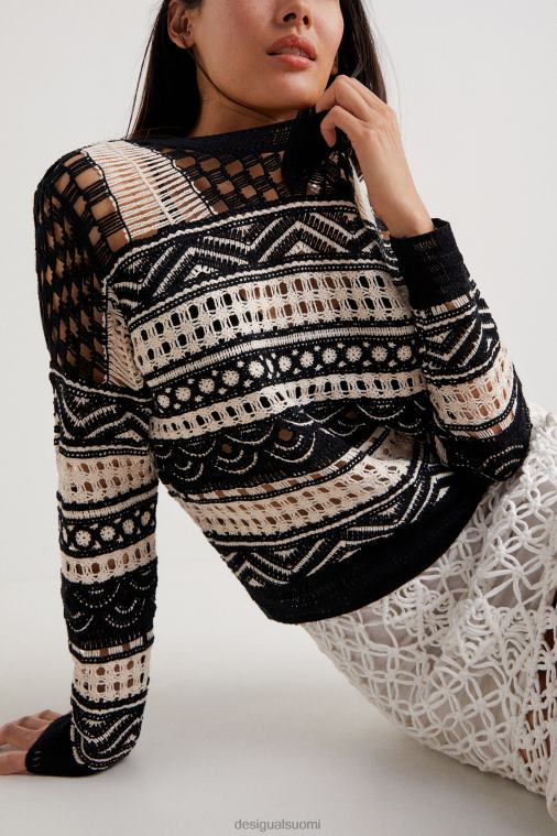 puoliläpinäkyvä virkattu neule Desigual naiset F4V041031 vaatetus