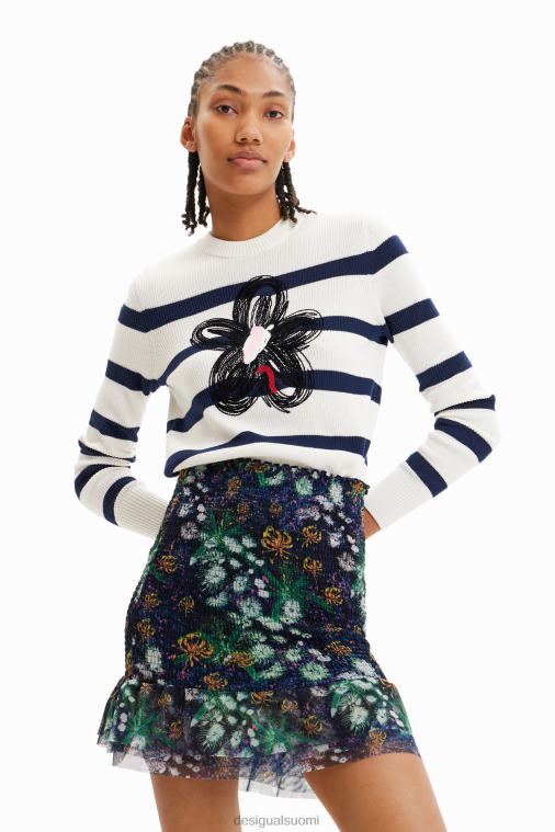 raidallinen kukkavillapaita Desigual naiset F4V04307 vaatetus