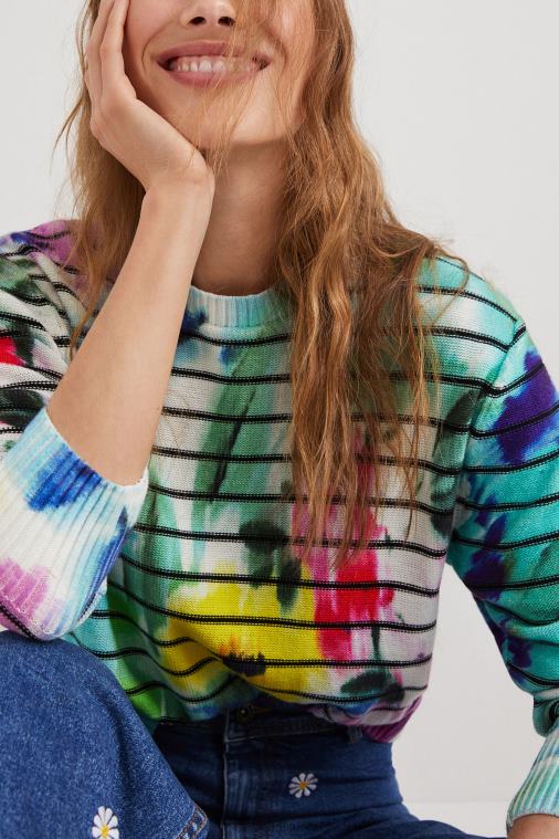 raidallinen solmittava kukkapusero Desigual naiset F4V041024 vaatetus