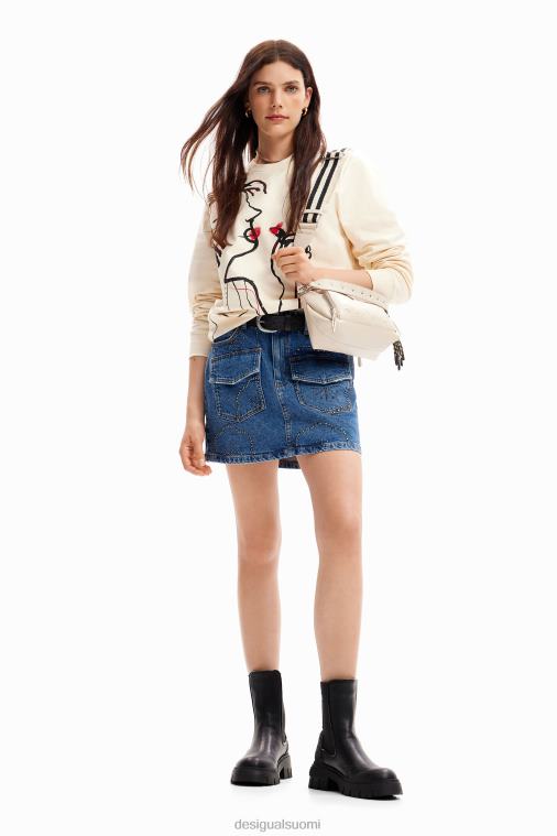 taiteellinen kuvitus collegepaita Desigual naiset F4V04937 vaatetus