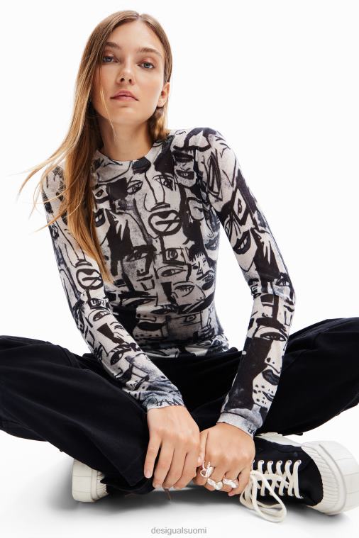 taiteelliset kasvot villapaita Desigual naiset F4V04280 vaatetus