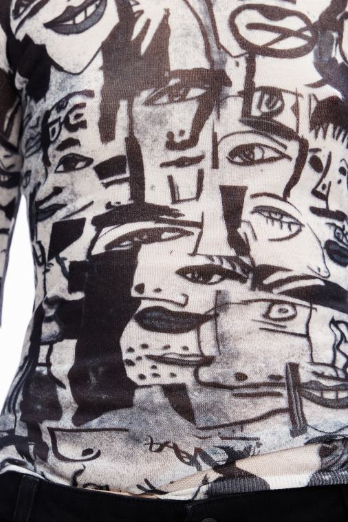 taiteelliset kasvot villapaita Desigual naiset F4V04280 vaatetus